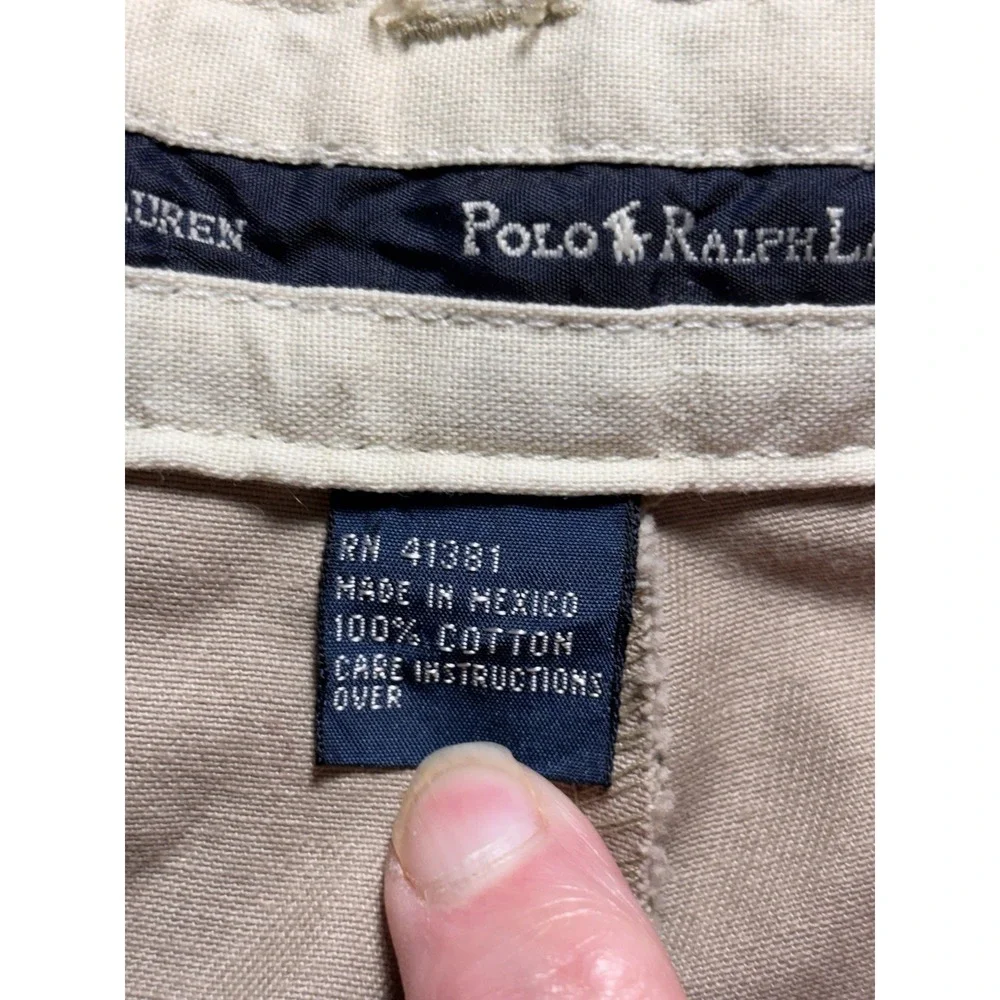 Polo Ralph Lauren‎ Khakis Pants 36 X 30 Men's Beige Cotton Designer Luxury